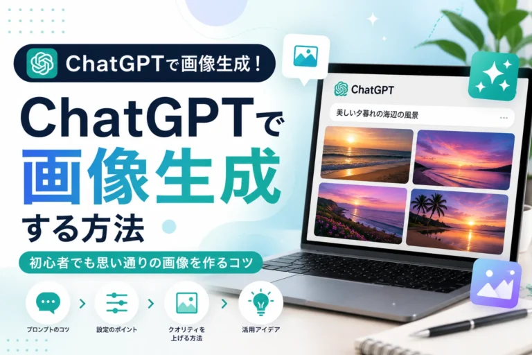 ChatGPTで画像生成する方法｜初心者でも思い通りの画像を作るコツ
