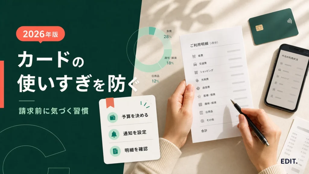 クレジットカードの使いすぎを予算・通知・明細確認で防ぐ方法